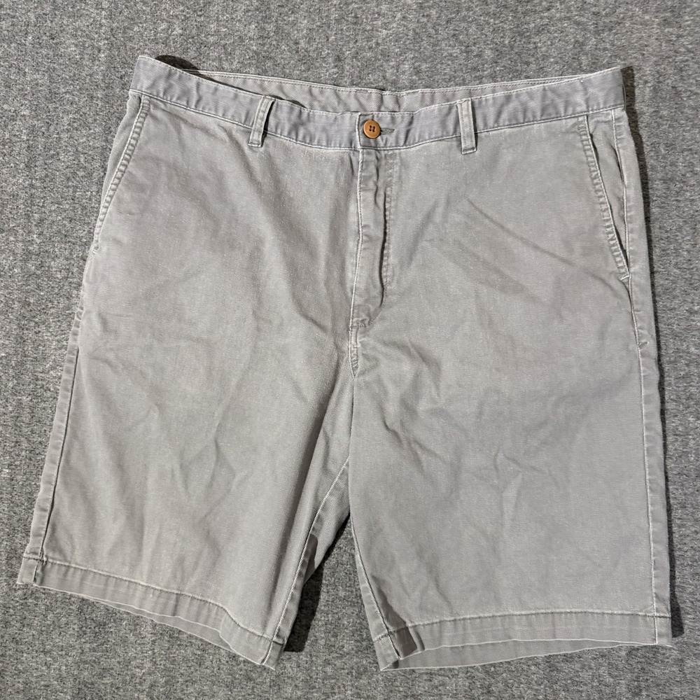 Tommy Bahama Shorts Men's Size 38 Gray Cotton/Spandex Relaxed Flat Front Shorts